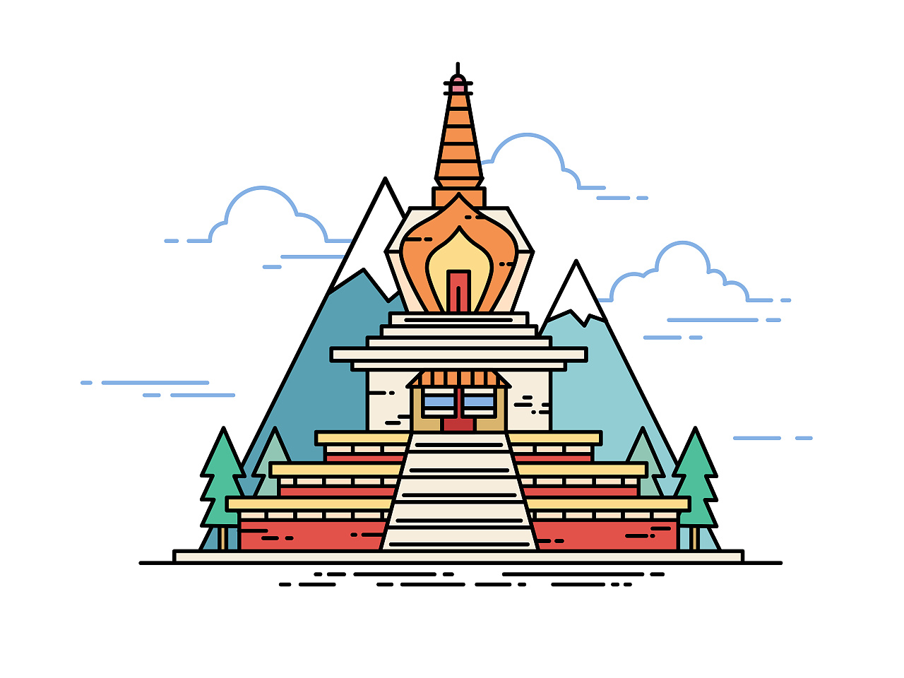 2019年10月份去川藏进行了专业采风,藏区的建筑非常有特色,且有不同的