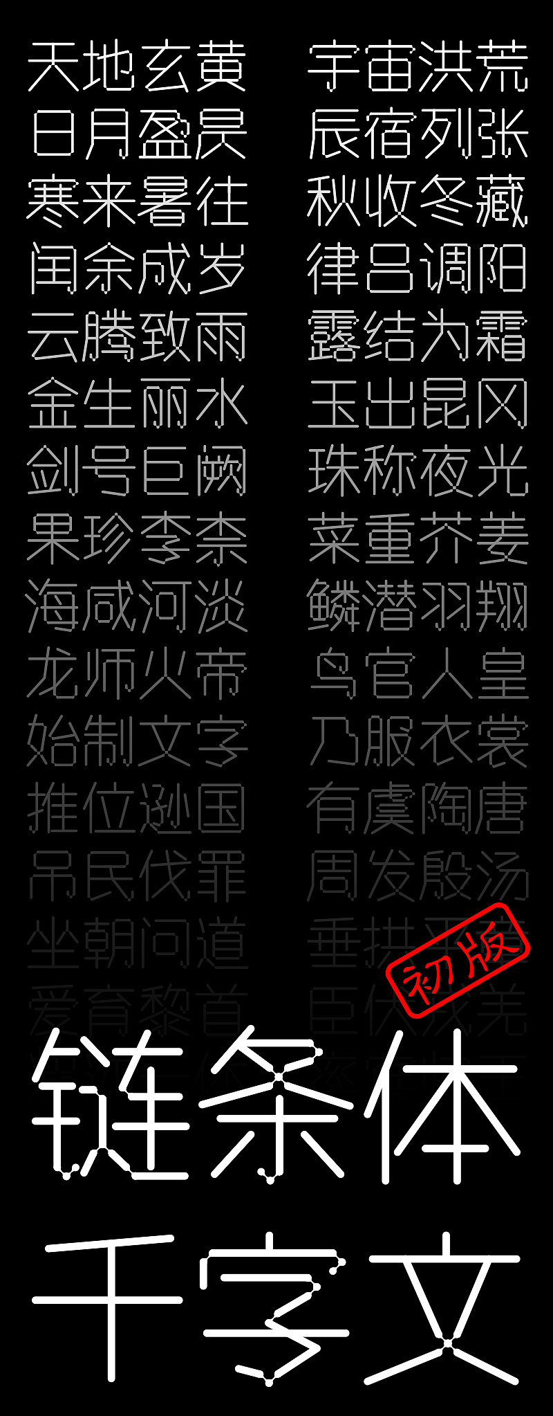 两款千字文设计（图ZMjU5ODE1NDQ=） - 字体/字形 - 站酷设计师advicedou原创素材 - 站酷ZCOOL