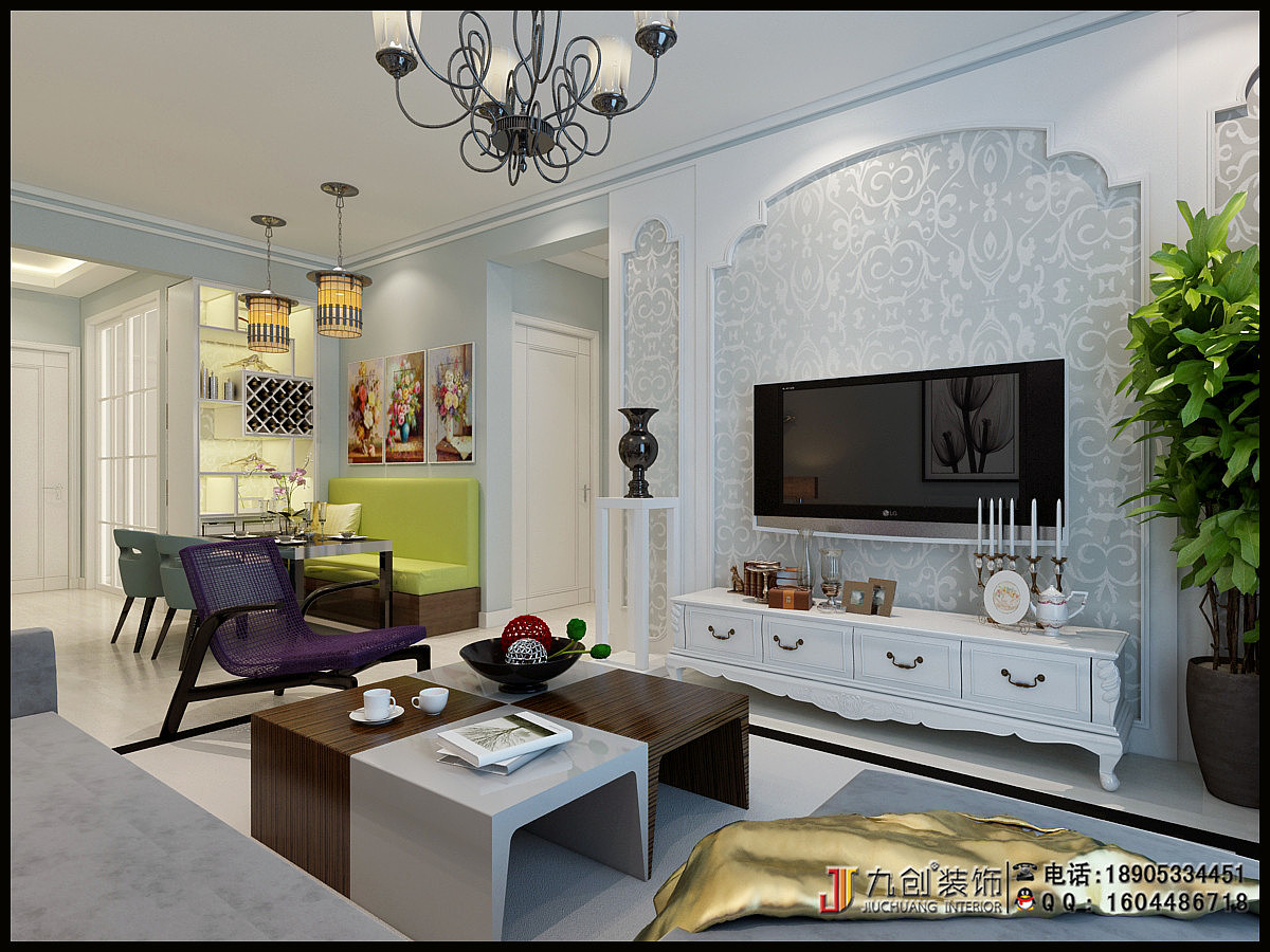 淄博装修设计-绿城百合现代简约风格装修效果图