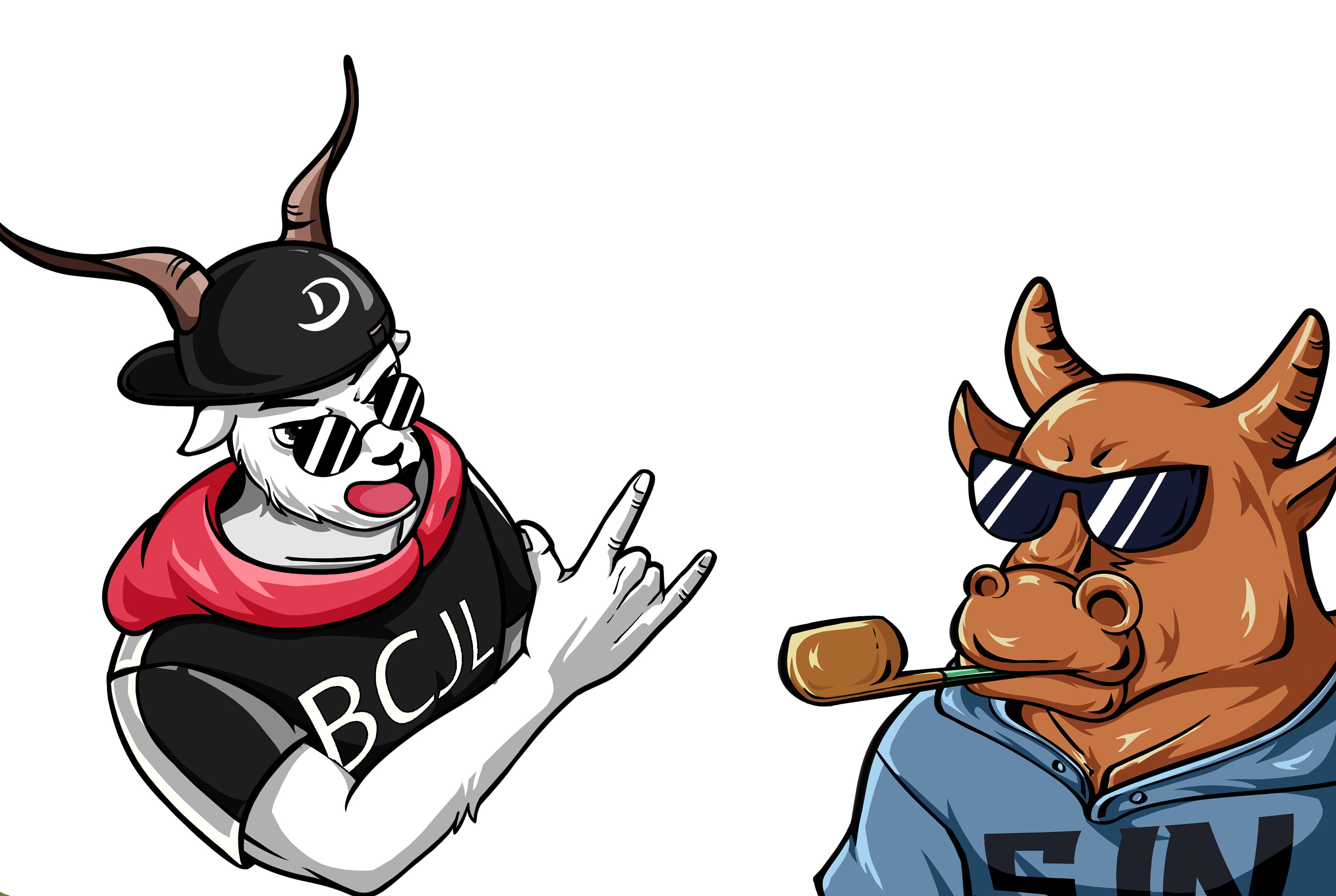 牛羊肉包装插画设计