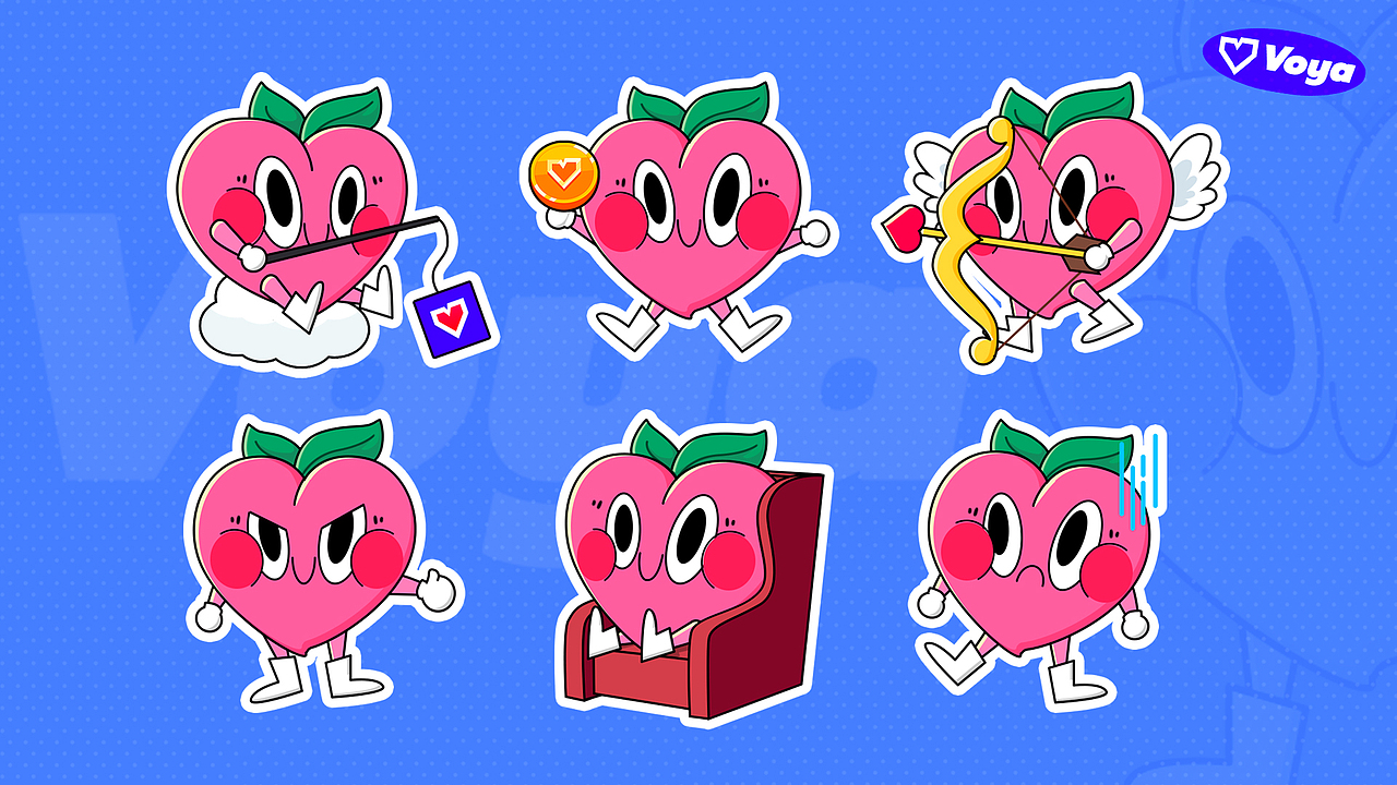 Vovo - 社交APP IP形象设计（图ZMzMzMjQ4NTYw） - IP形象 - 站酷设计师元十元原创素材 - 站酷ZCOOL