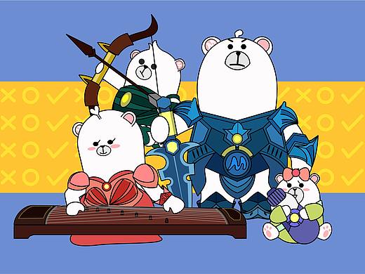 一家子打游戏战士 法师 射手 辅助（个人主页-ZMzUyNzgxODg=） - 图案 - 站酷设计师Queenie周六原创素材 - 站酷ZCOOL