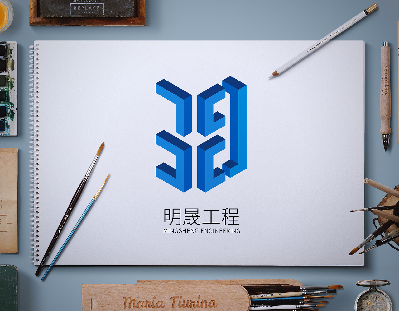 2年前 452 11 0 潍坊  |  ui设计师 蓝色调logo 2.