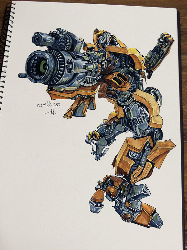 TF手绘 大黄蜂（图ZMTU5NTAzOTY=） - 绘画 - 站酷设计师冯斯托洛夫斯基原创素材 - 站酷ZCOOL