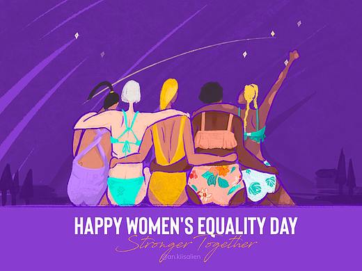 跨境电商sns插画-Happy Women&#39;s Equality Day