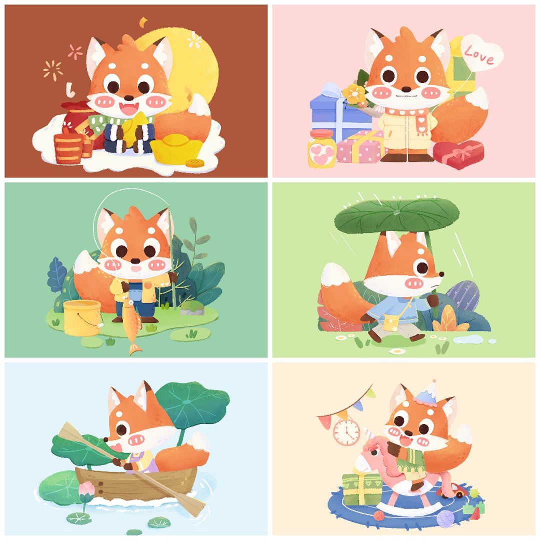 月历插画合集1（图ZMzI4MTcyOTM2） - 儿童插画 - 站酷设计师河川HC原创素材 - 站酷ZCOOL