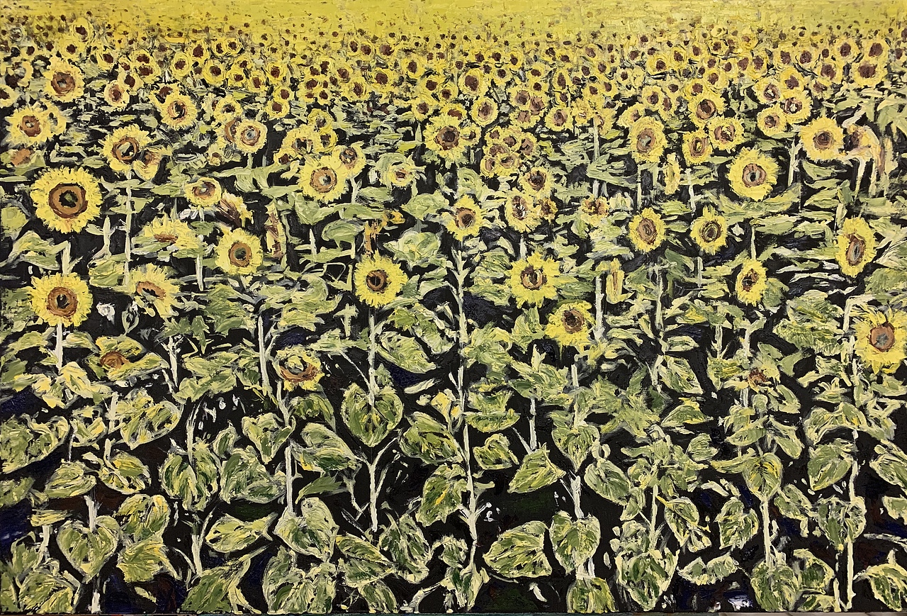 花田里的向日葵(60x90cm)