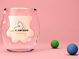 C4D樱花猫爪杯