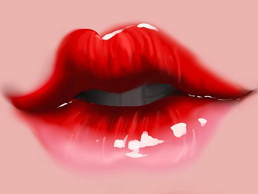 嘴唇厚涂
