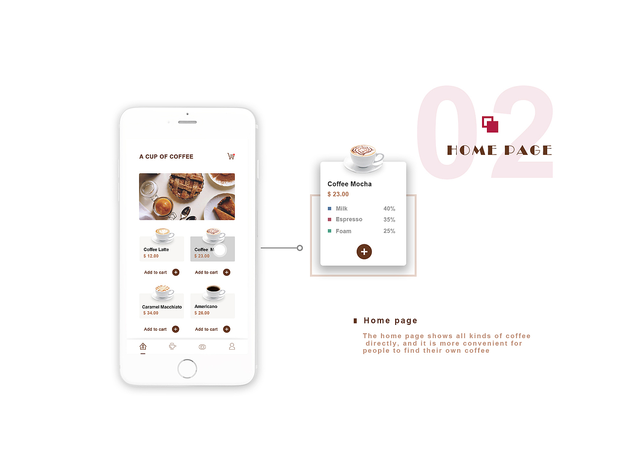 A CUP OF COFFEE 概念设计（图ZNzE4MTE4MTI=） - APP界面 - 站酷设计师HyeokJing原创素材 - 站酷ZCOOL