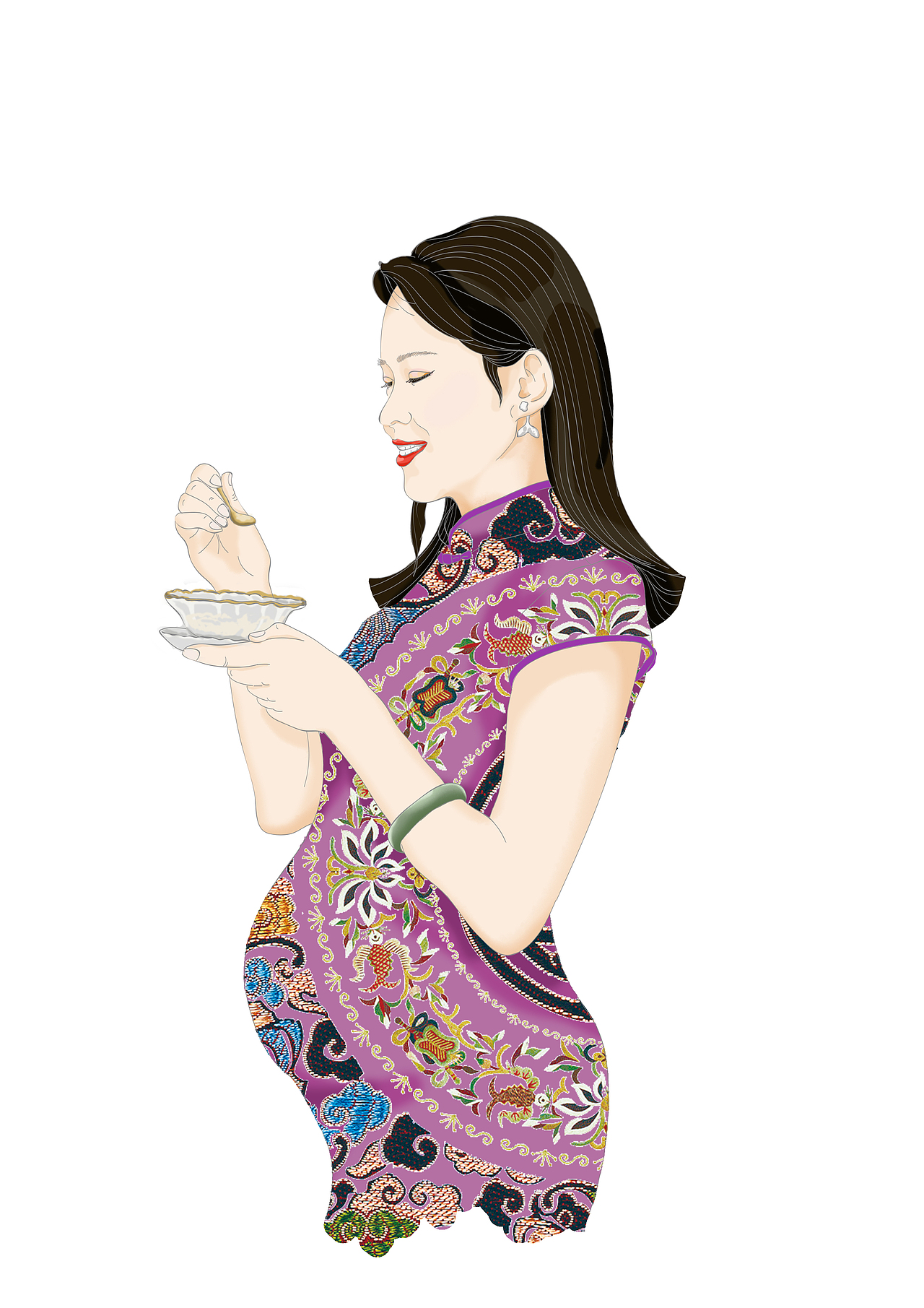 旗袍（圖ZMTg4NjY4Mjg4） - 創(chuàng)作習(xí)作 - 站酷設(shè)計(jì)師小阿鈺原創(chuàng)素材 - 站酷ZCOOL