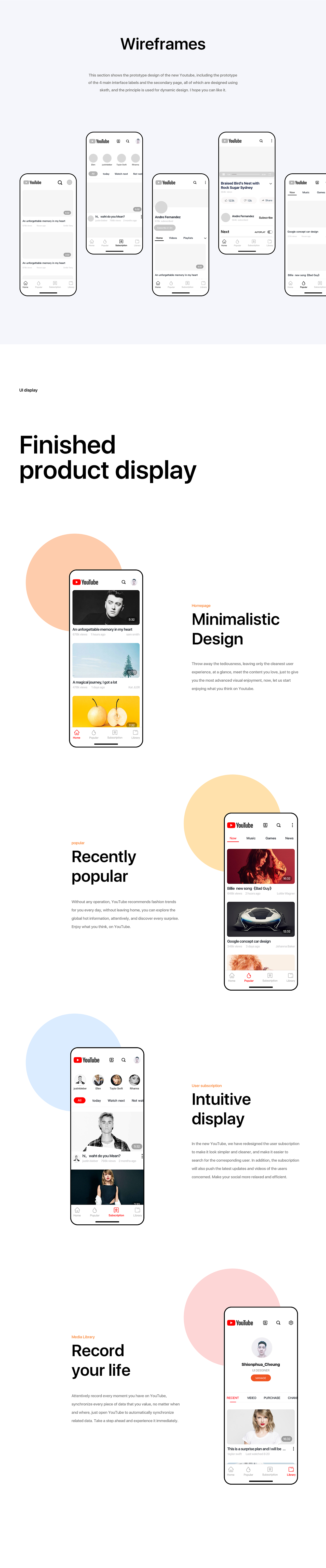 YouTube 概念设计-Minimalist design style（图ZMjE1ODQ3Njg0） - 软件界面 - 站酷设计师彼岸落笔原创素材 - 站酷ZCOOL