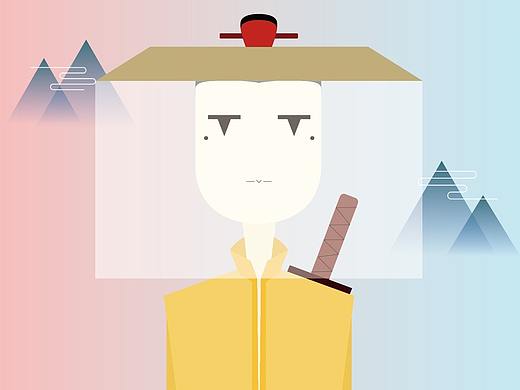 扁平中国风插画·小侠士