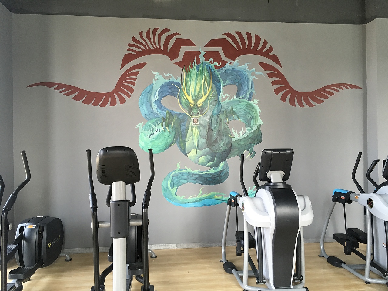 健身房墙绘