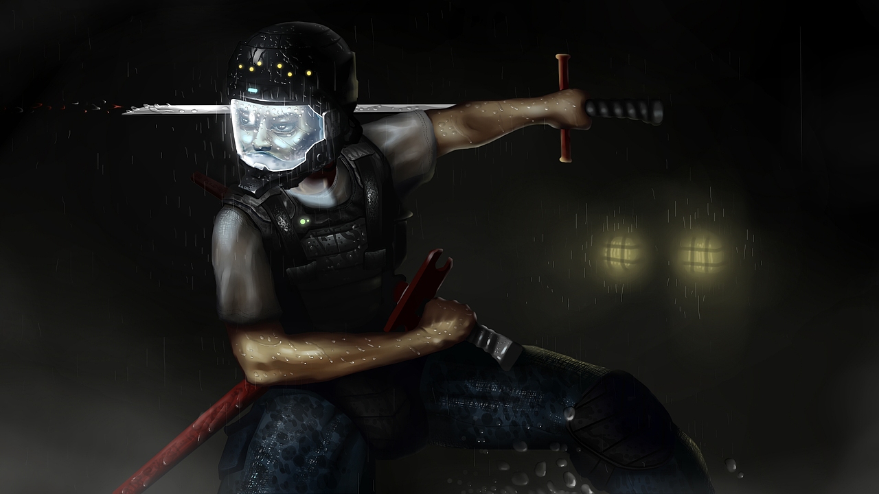 绘画作品-头盔王