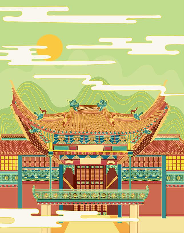 天一阁系列主题插画