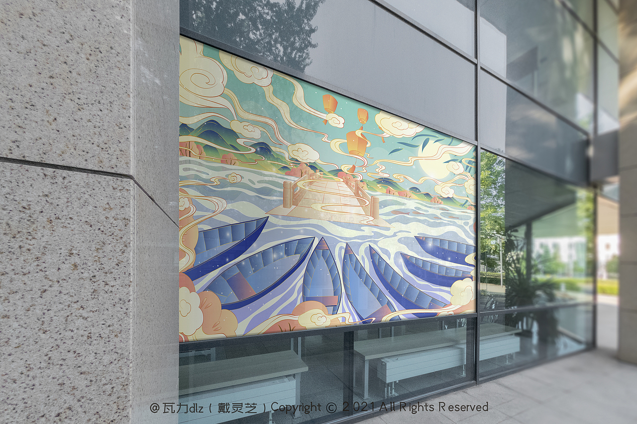 杭州西湖十景系列插画-用AI矢量绘制（图ZMjQyMzIwMDg0） - 艺术插画 - 站酷设计师戴灵芝原创素材 - 站酷ZCOOL