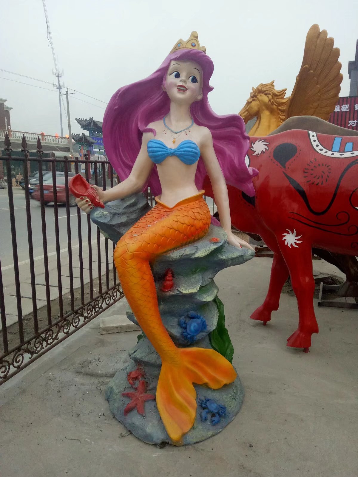 定制玻璃钢美人鱼卡通雕塑户外海滩景观摆件道具美陈（图ZMjUxMzk4MjQ0） - 雕塑 - 站酷设计师满天下艺术雕塑原创素材 - 站酷ZCOOL