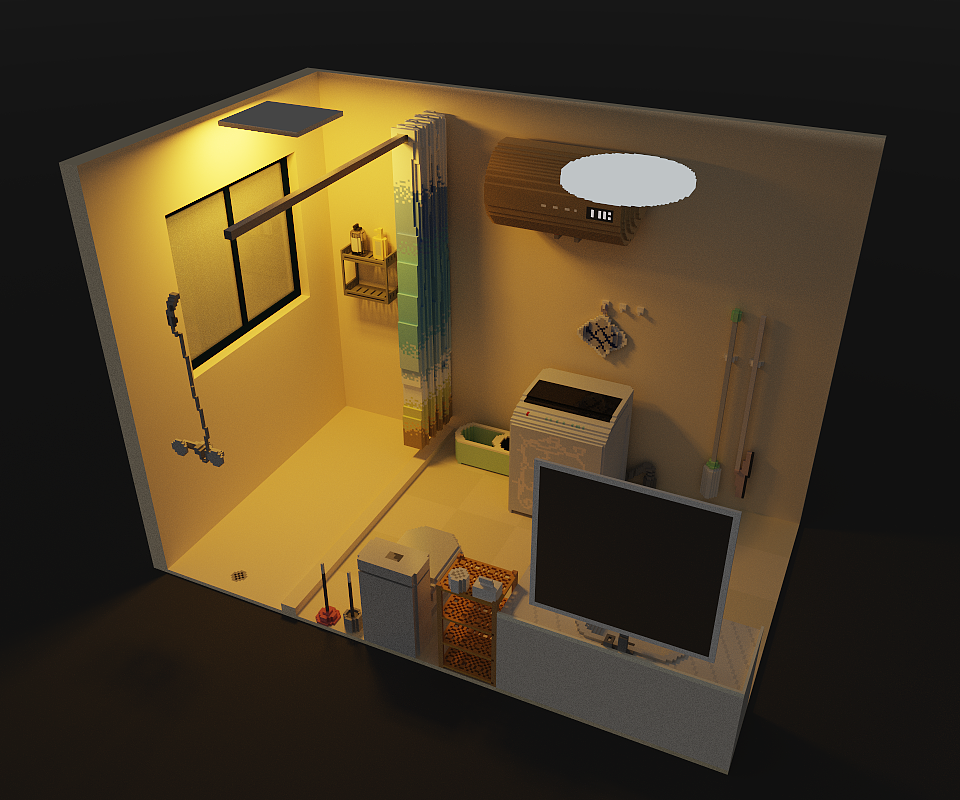 【像素】卫生间场景（图ZMjg2MTA2NjIw） - 场景 - 站酷设计师鱼唇的圆脸原创素材 - 站酷ZCOOL