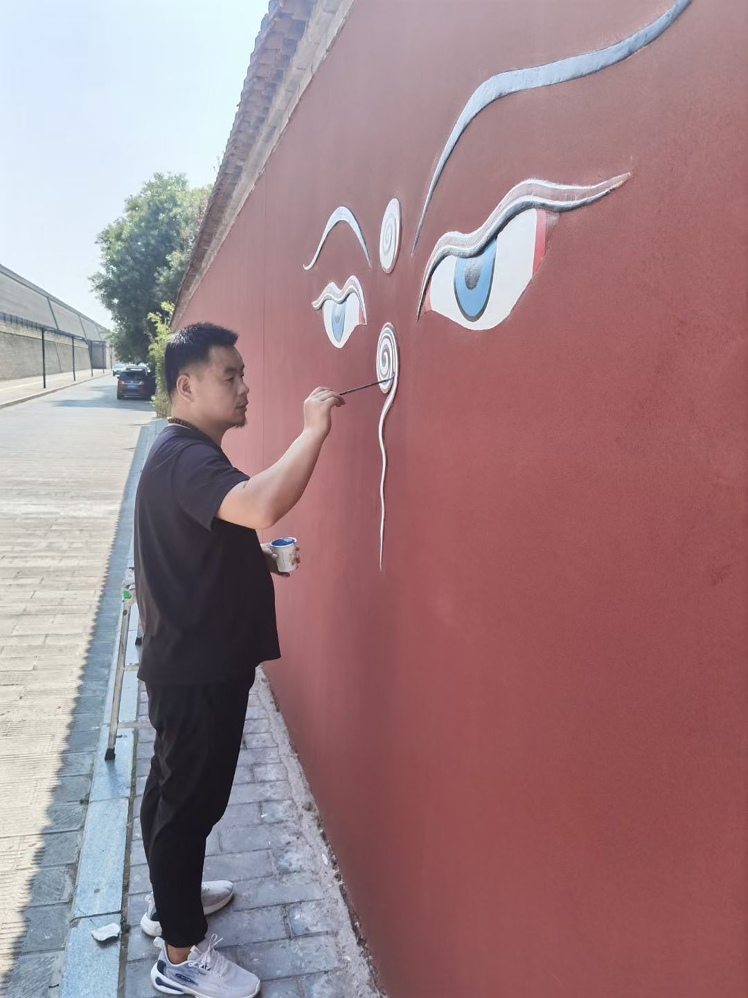 我为西安广仁寺绘制 红墙•佛眼（图ZMzM0ODQ0NTc2） - 绘画 - 站酷设计师许继雷原创素材 - 站酷ZCOOL