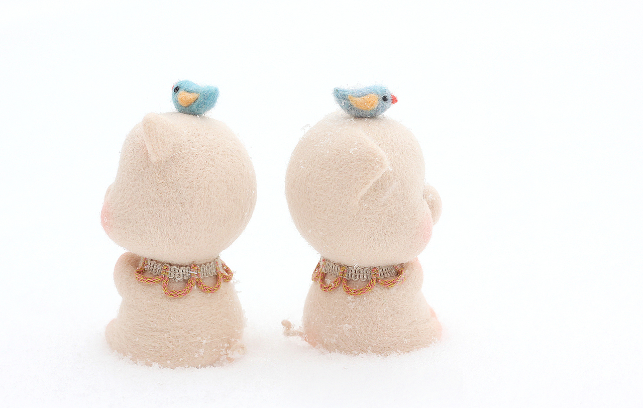 囍囍的羊毛毡 之 2019猪福到