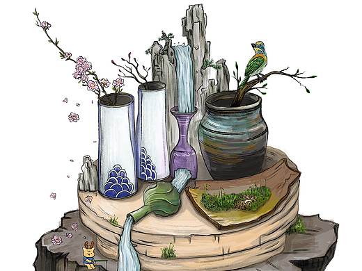 陶艺创意插画