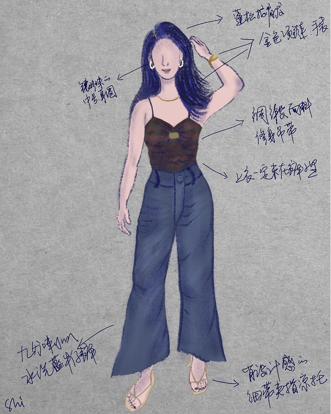日常气质穿搭（图ZMjU2ODAyMzI4） - 商业插画 - 站酷设计师插画BoNanCible原创素材 - 站酷ZCOOL