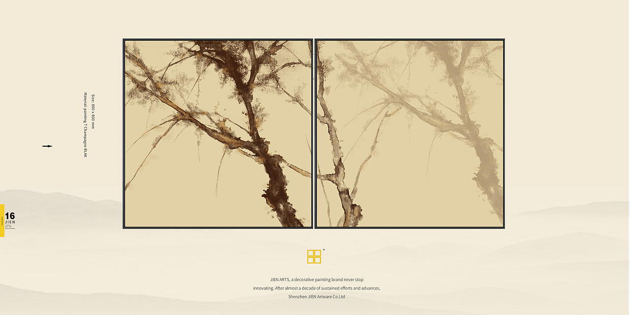 #新中式##装饰画##软装搭配##墙面挂画##酒店会所#（图ZOTI4MDg1NDA=） - 绘画 - 站酷设计师集恒工艺实物画原创素材 - 站酷ZCOOL