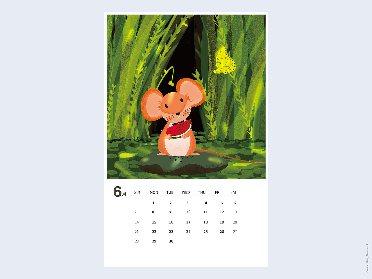 2020年鼠年台历插画设计（图ZMTg3NDQ4MzAw） - 商业插画 - 站酷设计师桔子大人了原创素材 - 站酷ZCOOL