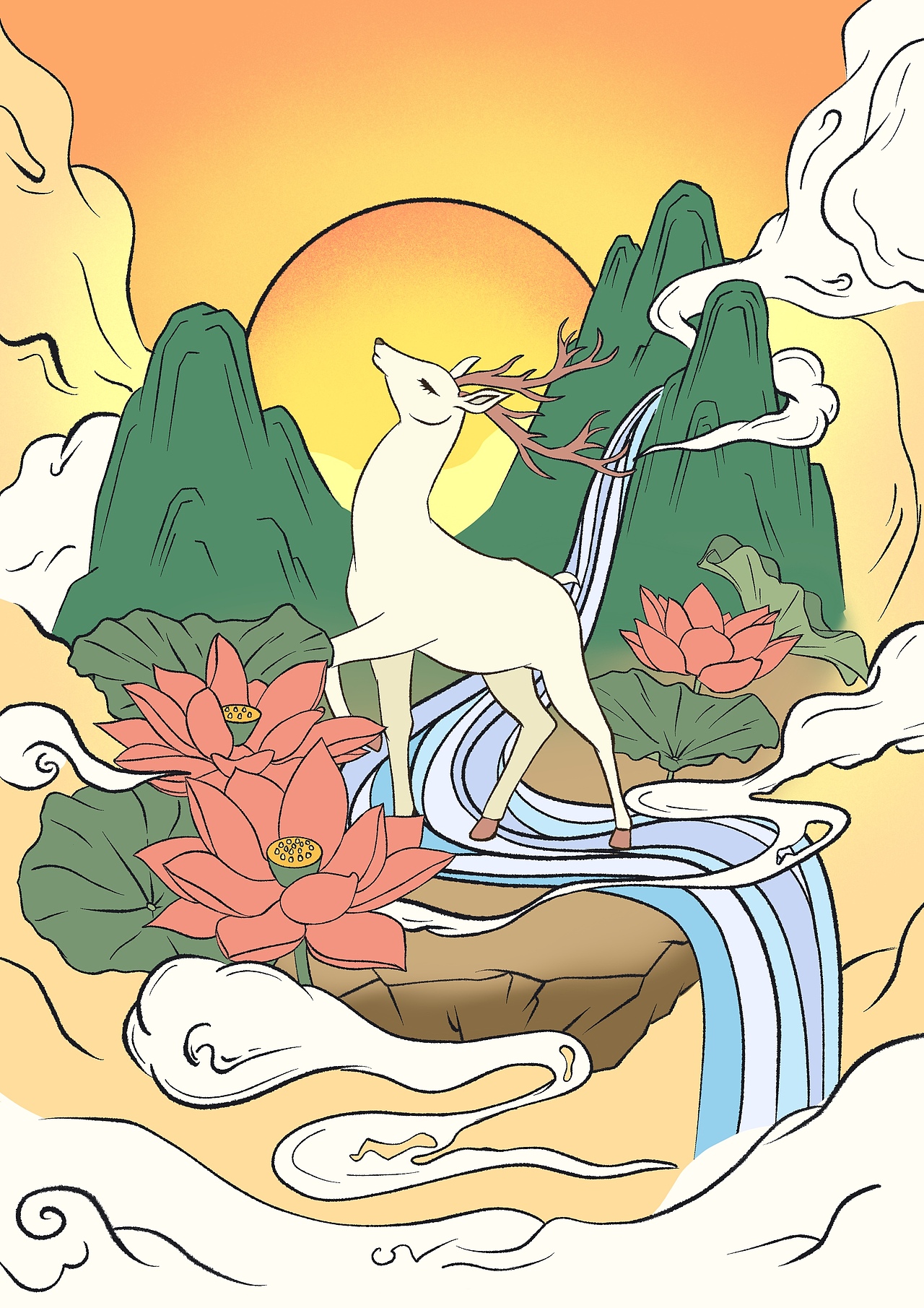 国潮插画练习（附流程）