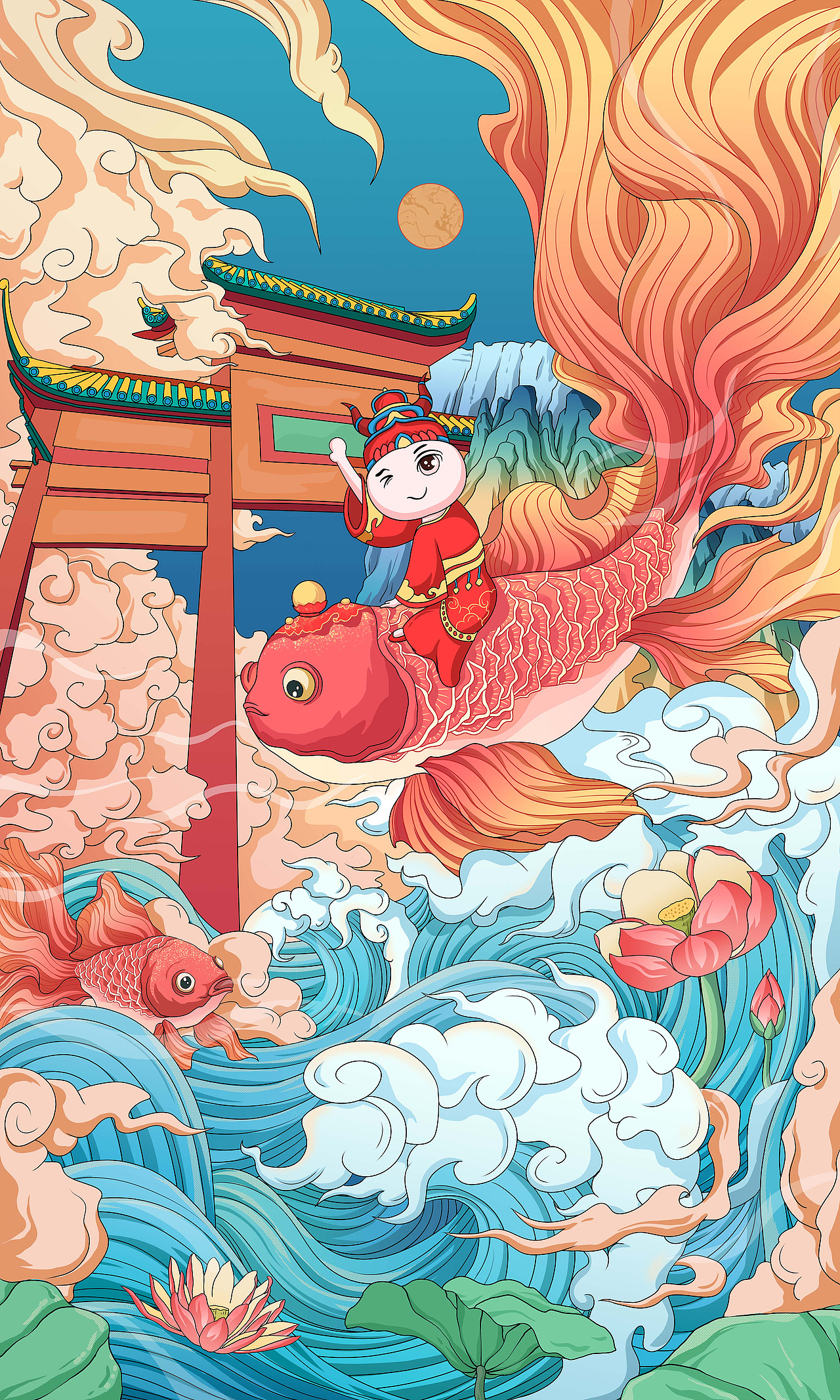 国潮系列插画（图ZMjU2NDMyODA0） - 其他平面 - 站酷设计师如虎添翼包装插画原创素材 - 站酷ZCOOL