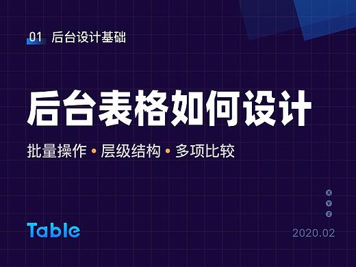 B端后台表格（table）如何设计