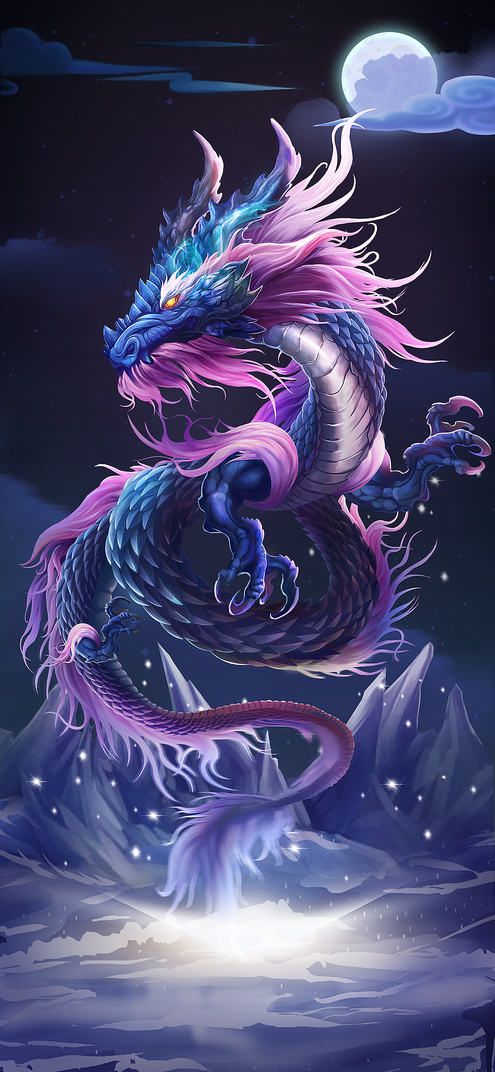 oppo主题壁纸3d紫龙