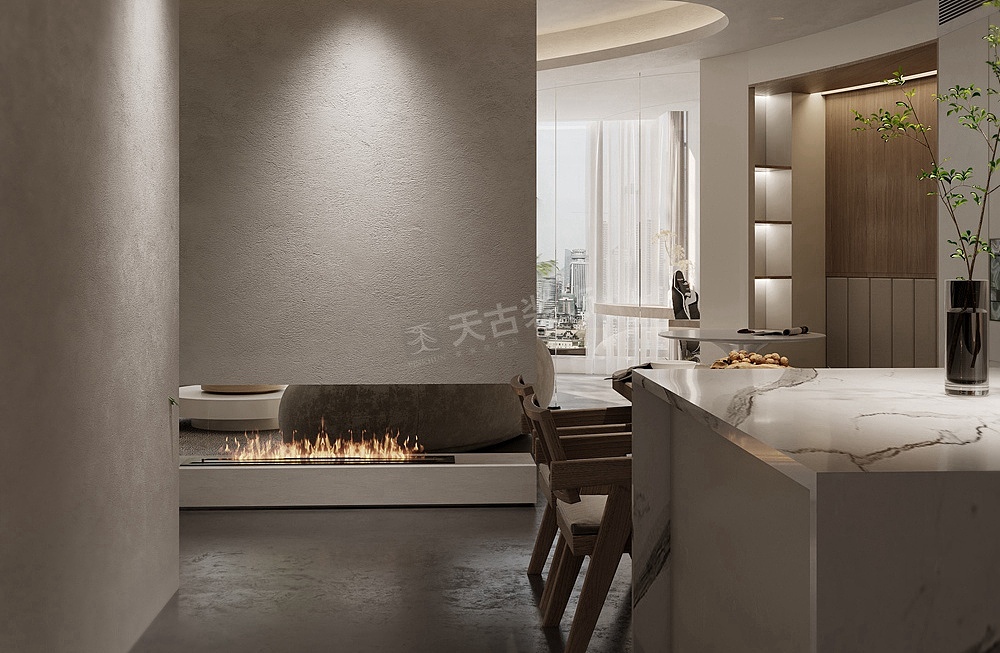 南滨特区180㎡装修案例,现代诧寂风大平层设计图（图ZMjYzMTU0NDQw） - 家装设计 - 站酷设计师天古装饰设计师T原创素材 - 站酷ZCOOL