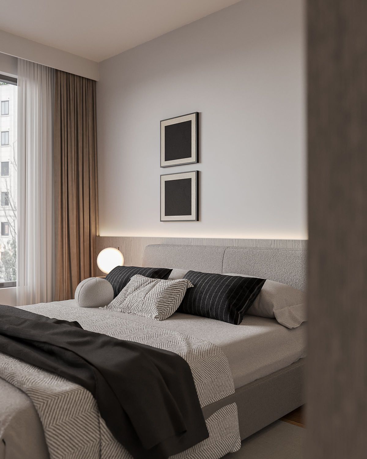 现代卧室划划水