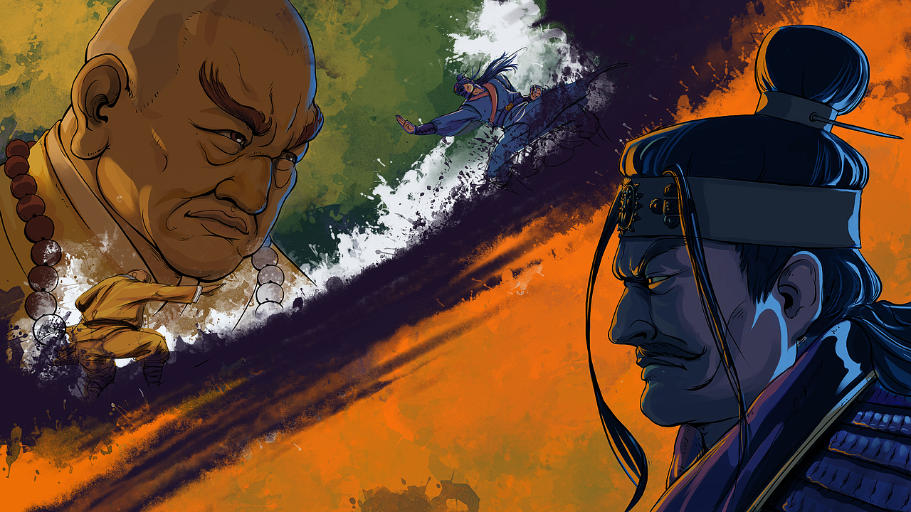 为电影《喜乐长安》绘制的一组港漫武侠风格的插图|插画|商业插画|有