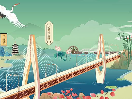 江北区人与自然和谐共生主题文化墙设计