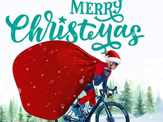 2022圣诞海报/圣诞贺卡（骑行）