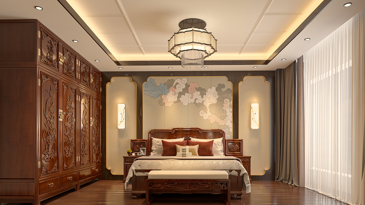 中式卧室设计