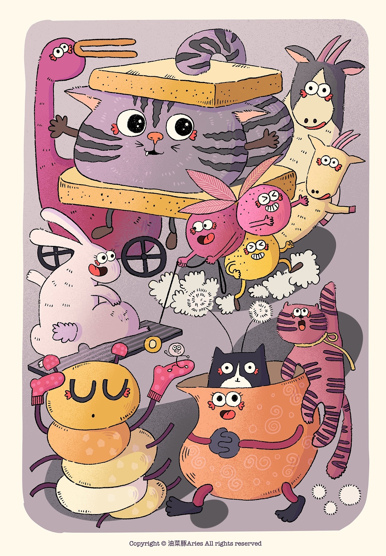 油菜豚脑洞大开系列第①弹（图ZMzEzNDIxMTEy） - 儿童插画 - 站酷设计师油菜豚Aries原创素材 - 站酷ZCOOL