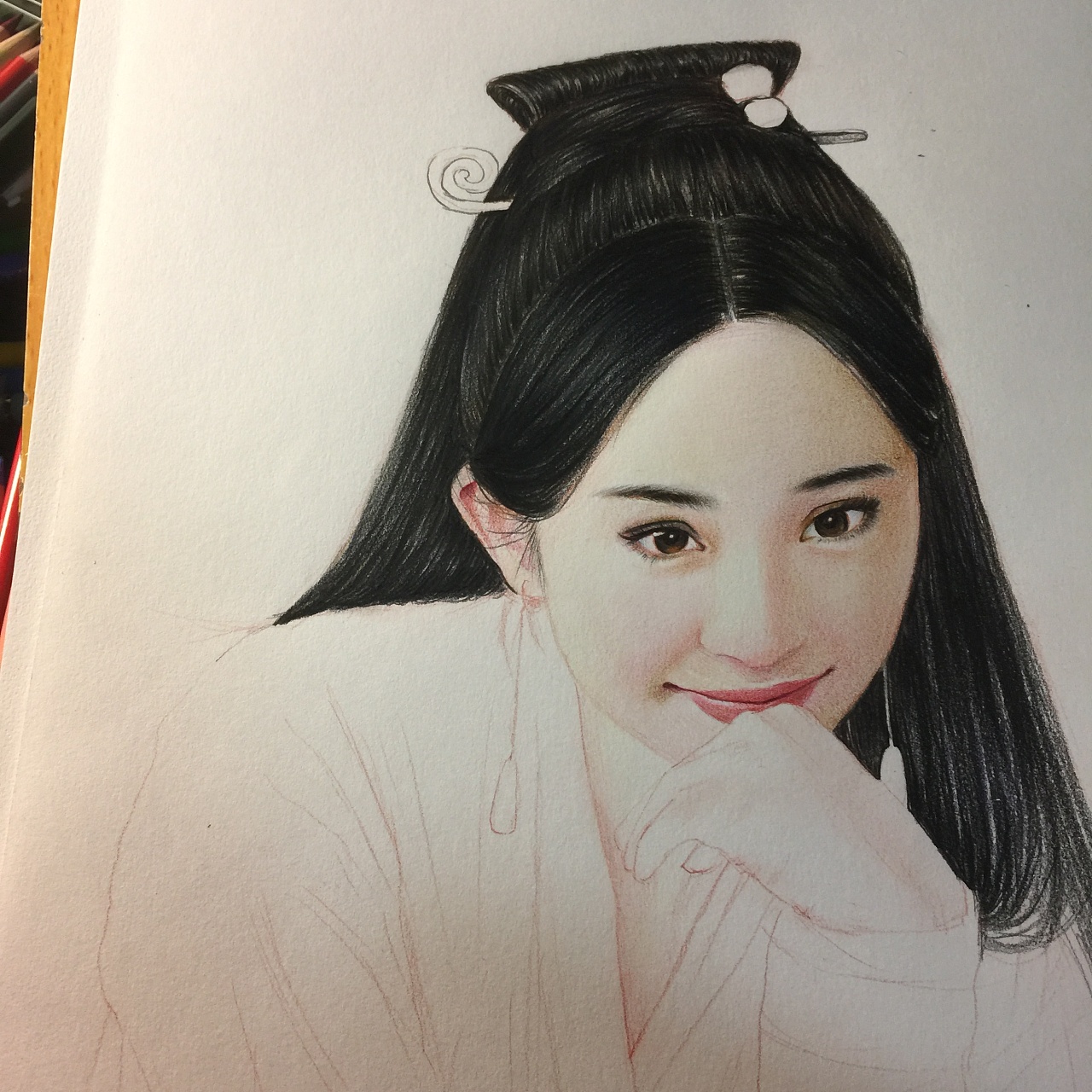 三生三世十里桃花 杨幂彩铅人物肖像