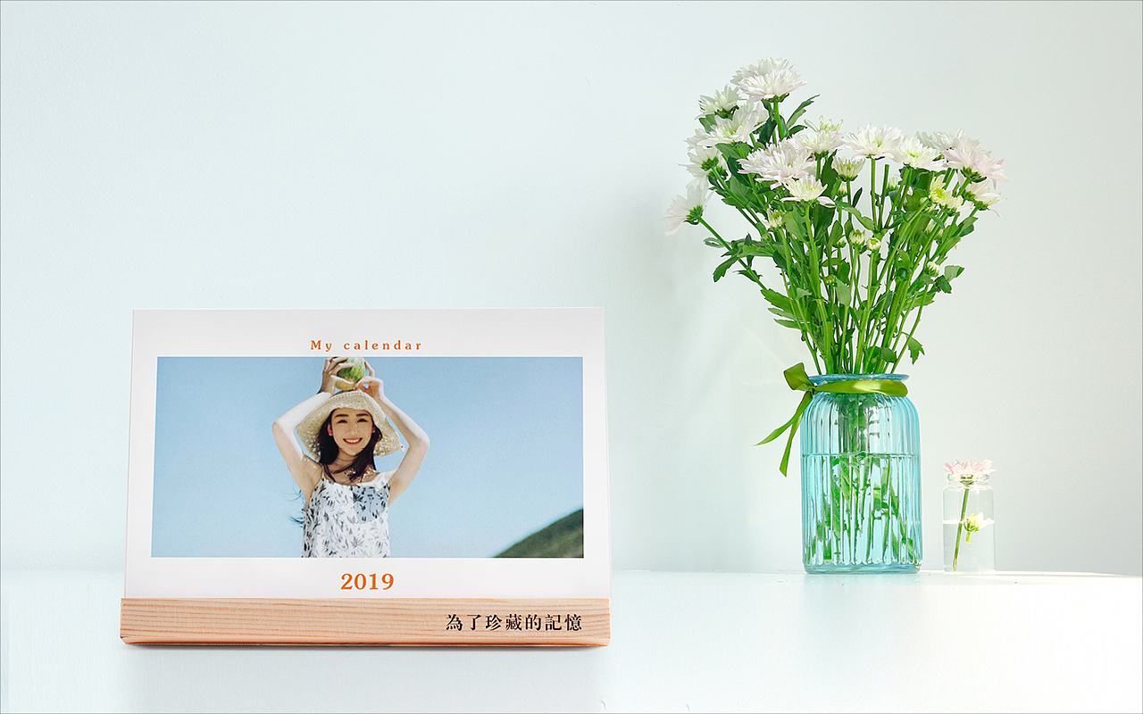 2019年台历,实木画板台历,可定制的木质年历