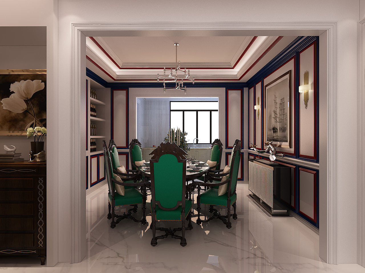 大连装修案例-大连普罗旺斯-英伦新风-152平