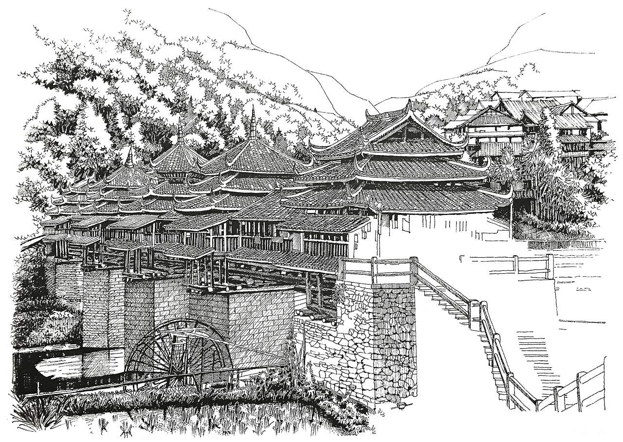 2018黔东南建筑手绘写生