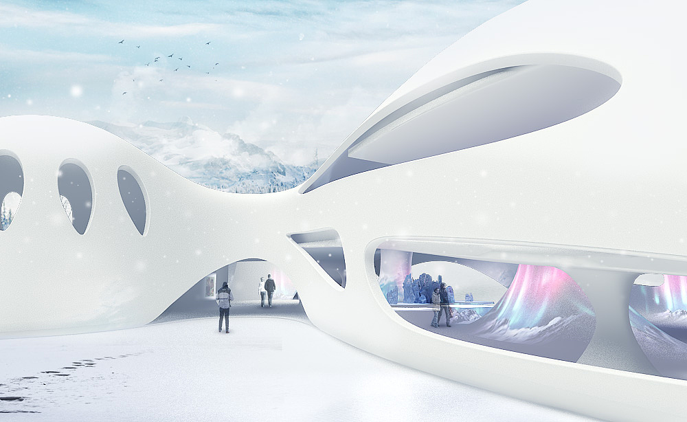 “融化的冰川”科普展示馆设计