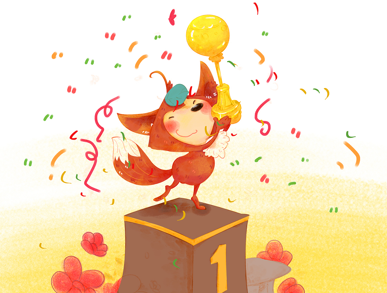 绘本风~儿插绘本~小狐狸贝贝蛋