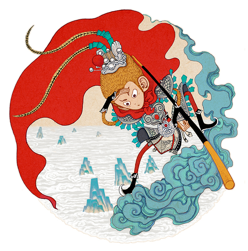 国风插画《西游记》过程全记录