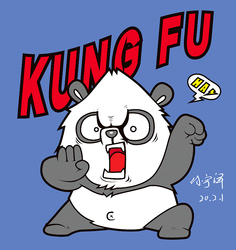 熊猫（图ZMTk0NTU1OTE2） - 新锐潮流插画 - 站酷设计师一夜宇原创素材 - 站酷ZCOOL