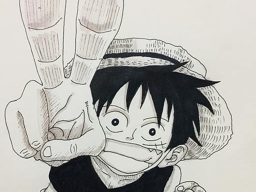 《海賊王七月份手繪臨摹》