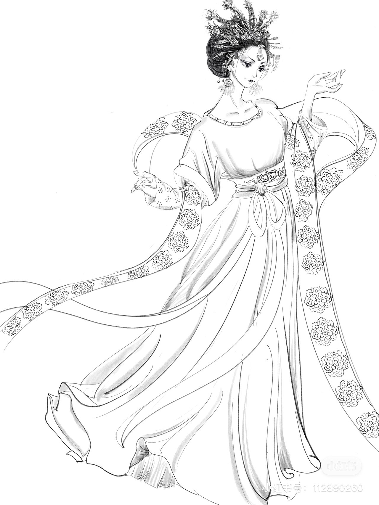 古风线稿（图ZMjkzODE5Mjcy） - 创作习作 - 站酷设计师一宝吖原创素材 - 站酷ZCOOL